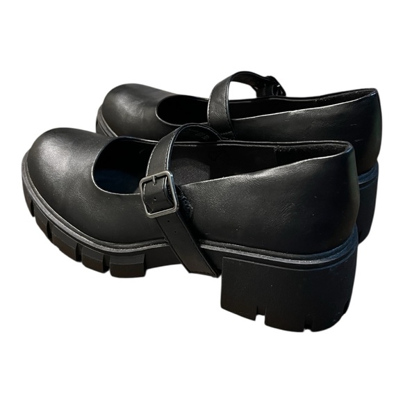 Madden NYC Black Chunky Mary Jane Shoes Size 8.5 - Picture 6 of 8